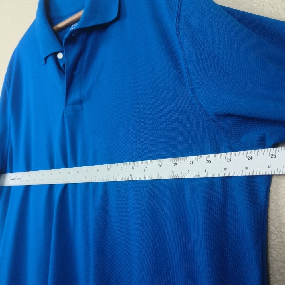 St. John's Bay Men's Comfort Flex Easy Care Classic Fit Polo Shirt Blue Size 2XL - Picture 3 of 9